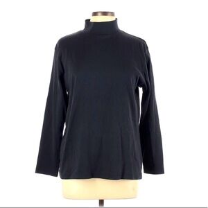 Vintage Cabin Creek Ribbed Long Sleeve Turtleneck Solid Black Women’s large